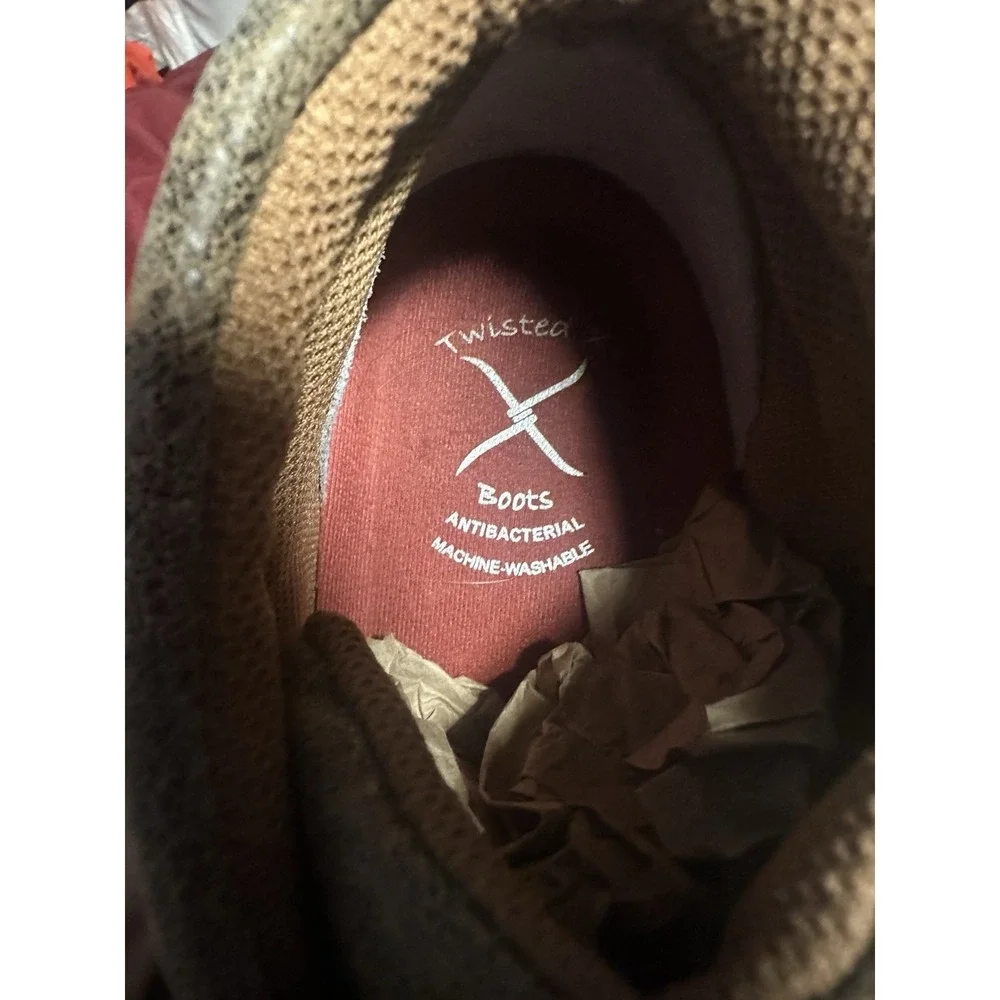 Twisted X Original Chukka‎ Driving Moc Mens Size 7.5M Brown Leather Moccasin